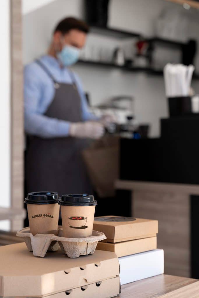 Commande à emporter du café